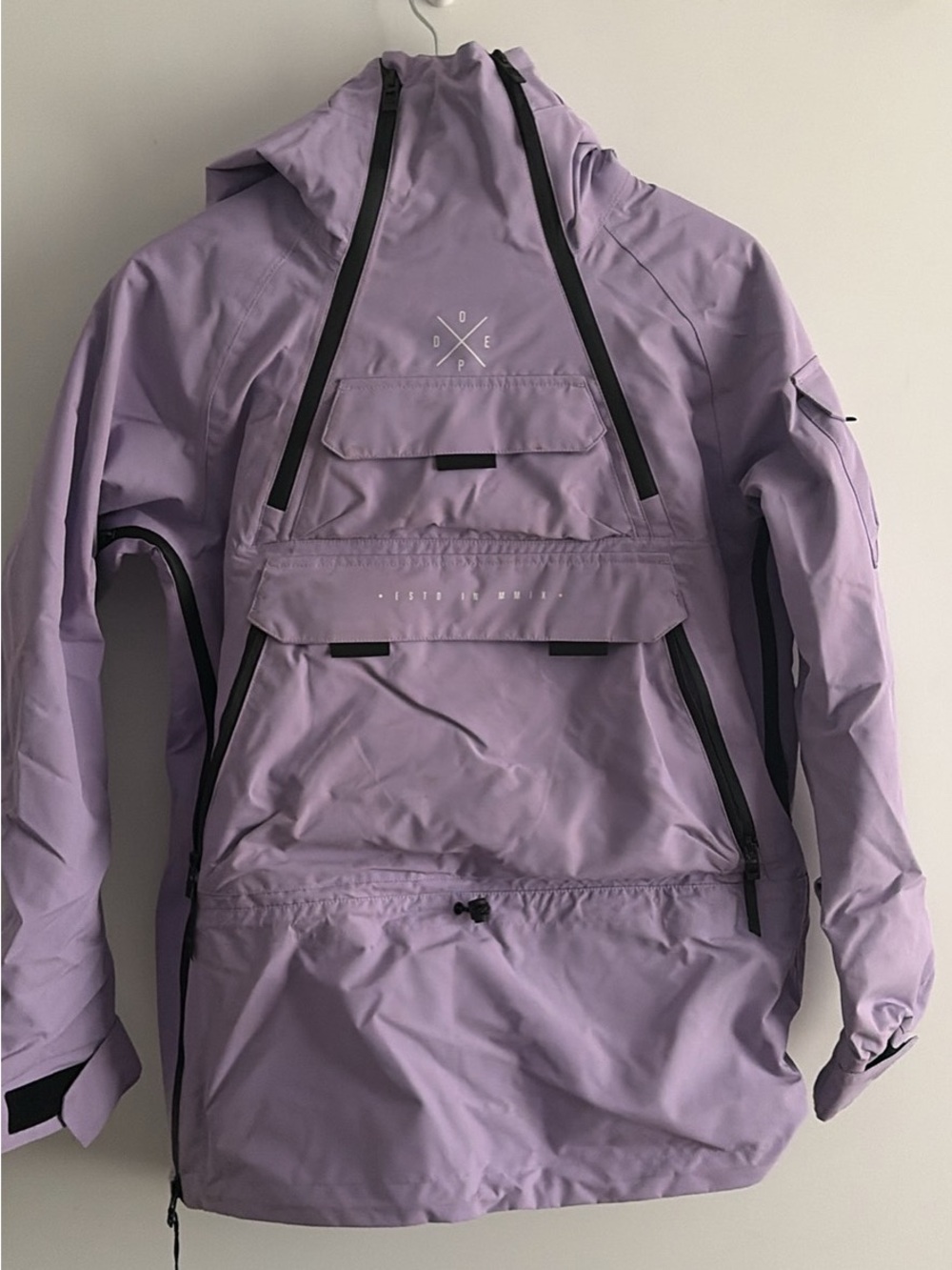 DOPE Lavender Ski Anorak Jacket with Black Trim